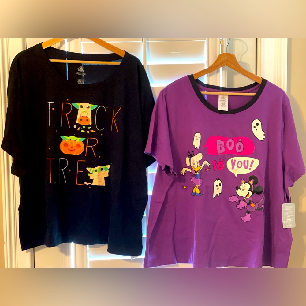 NWT Disney Parks Daisy & Minnie Halloween Star Wars Grogu Spooky T-Shirt XXL